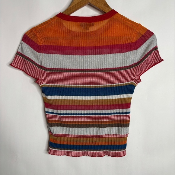 Rag & Bone Katie Metallic Stripe Tee size Small - Picture 8 of 11